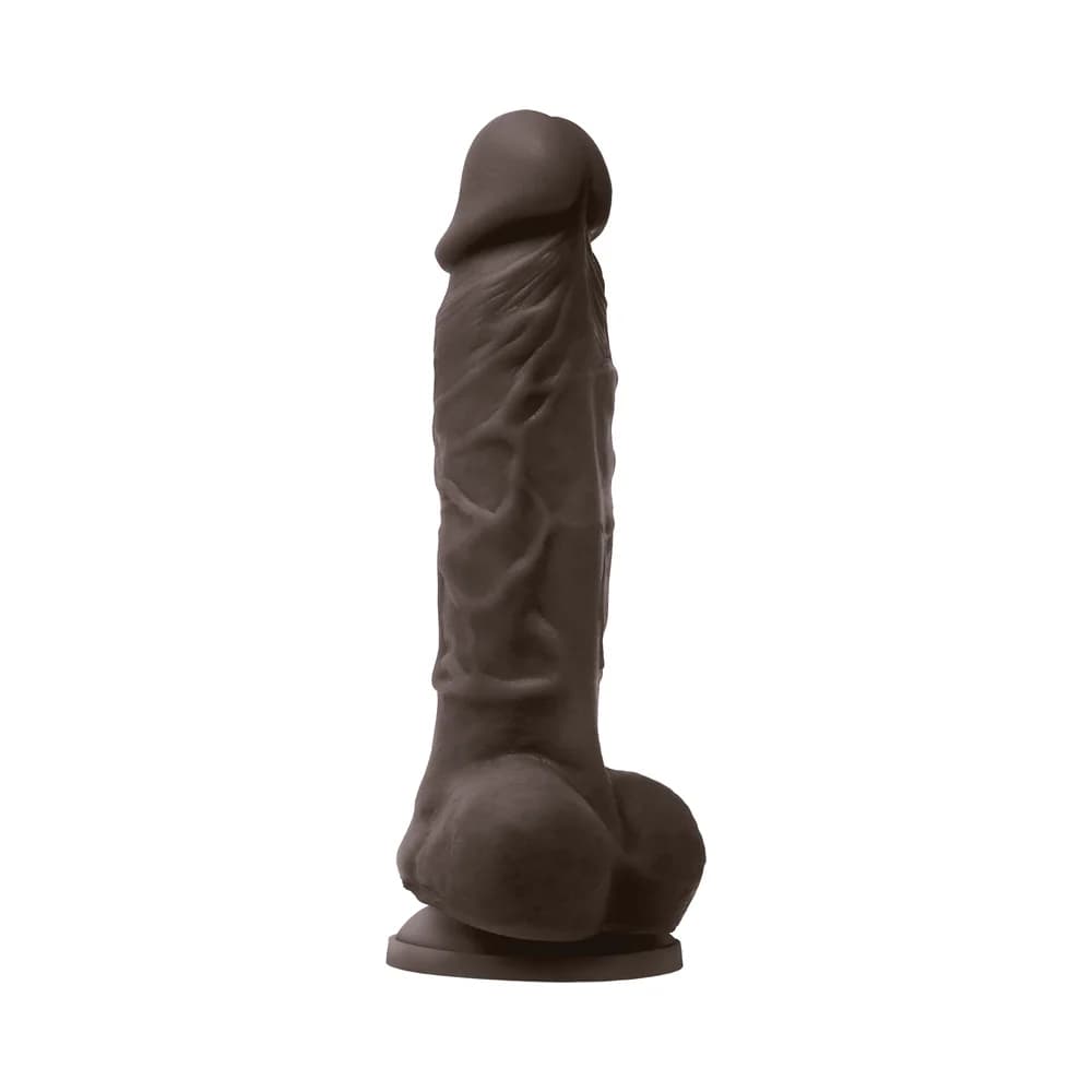 Colours Pleasures 5 in. Vibrating Dildo Dark Brown thumbnail