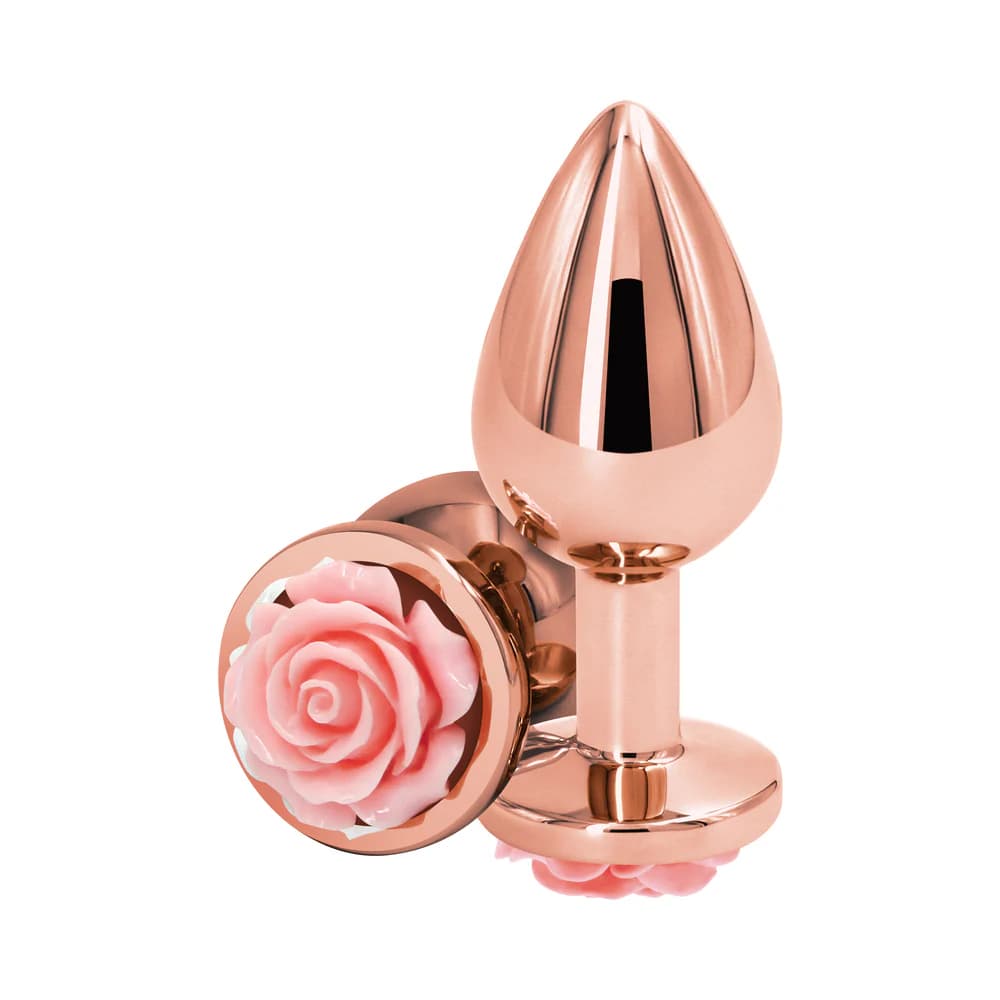 Rear Assets Rose Anal Plug Medium Pink thumbnail