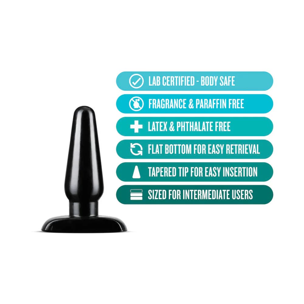 Anal Adventures Basic Anal Plug Medium Black thumbnail