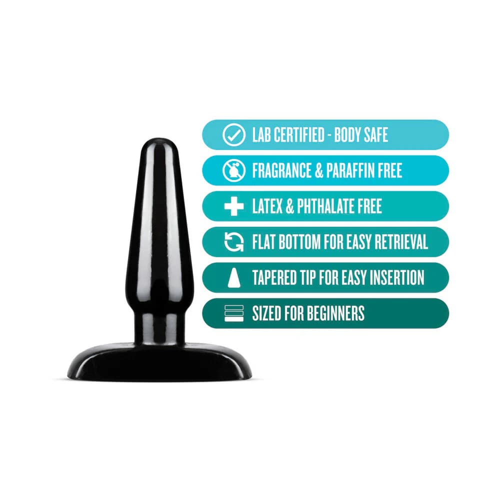 Anal Adventures Basic Anal Plug Small Black thumbnail