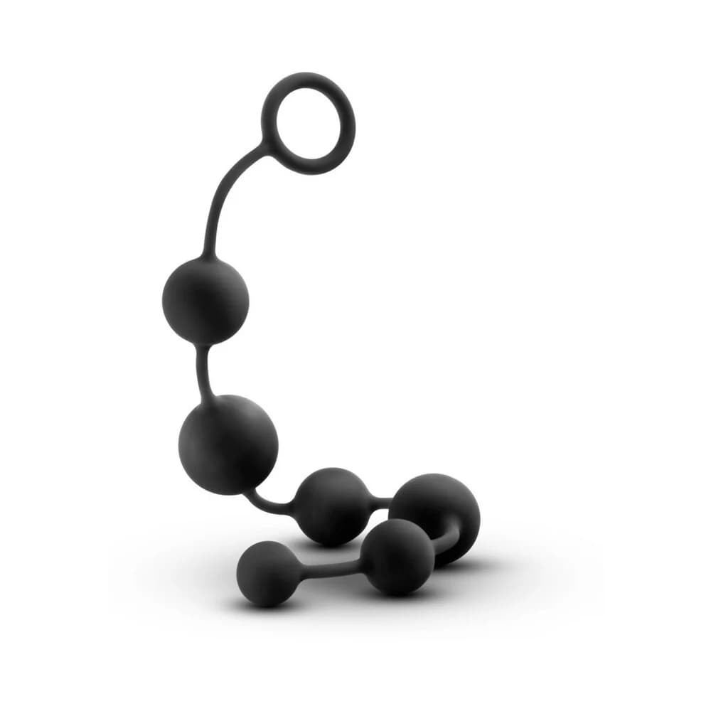 Anal Adventures Platinum Silicone Large Anal Beads Black thumbnail