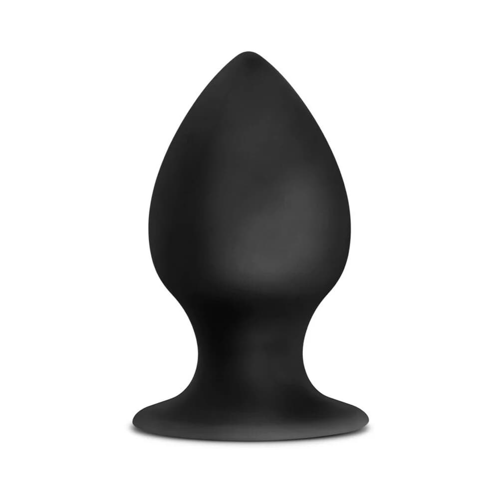 Anal Adventures Platinum Silicone Anal Stout Plug Large Black thumbnail