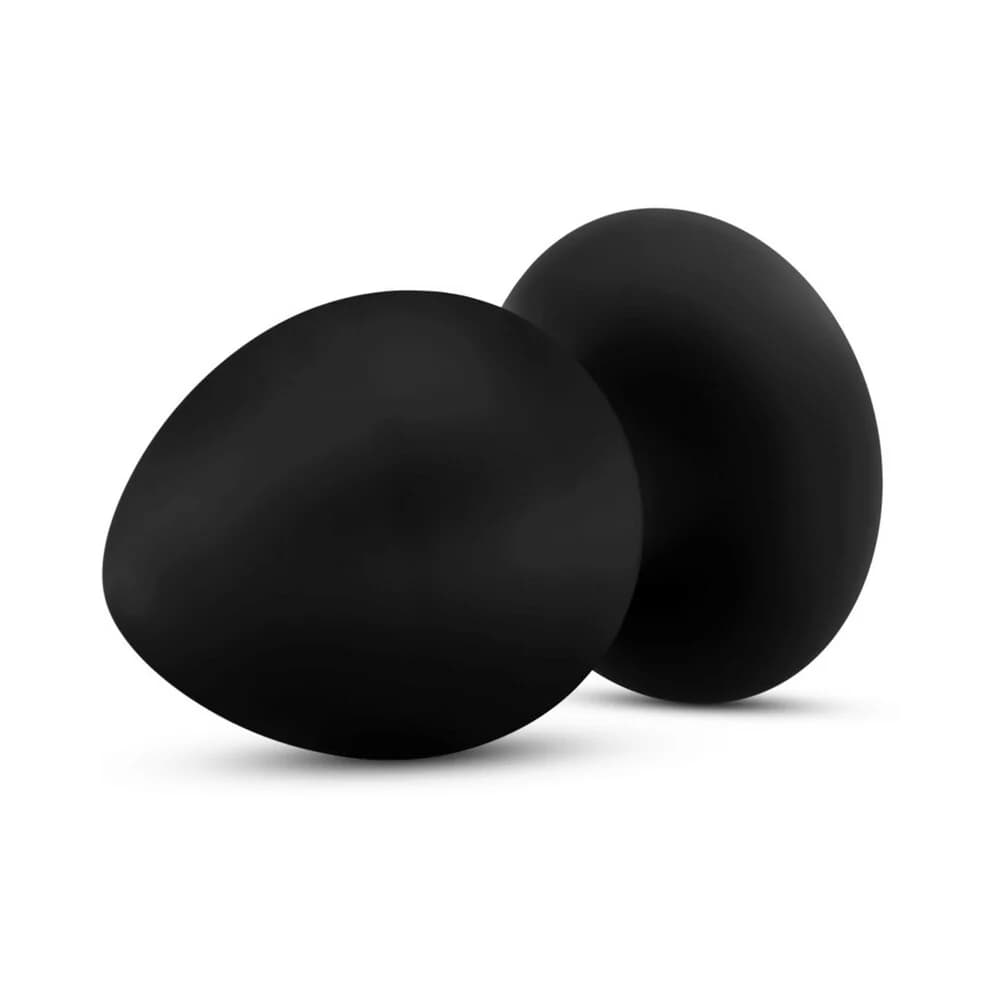Anal Adventures Platinum Silicone Anal Stout Plug Large Black thumbnail