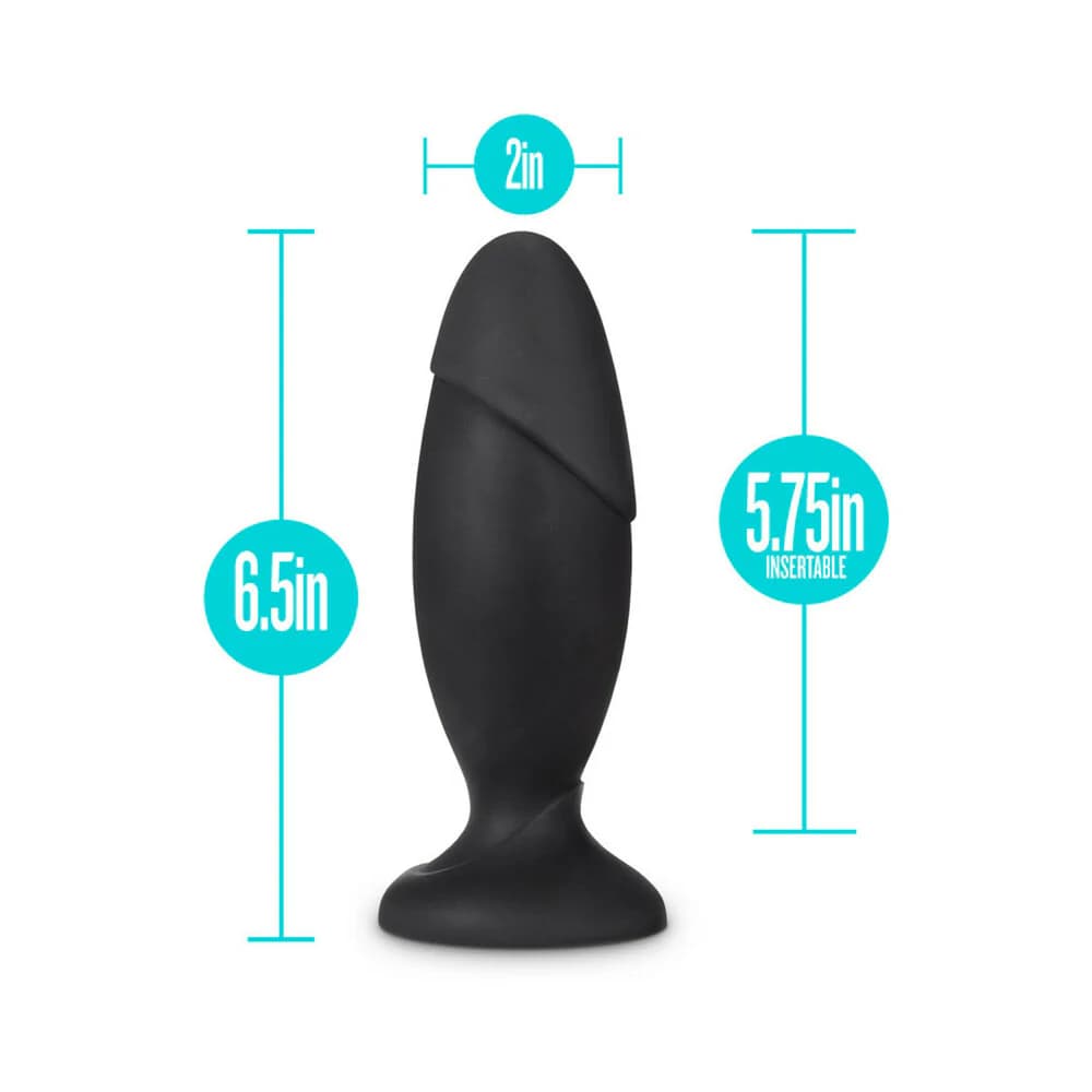 Anal Adventures Platinum Silicone Rocket Plug Black thumbnail