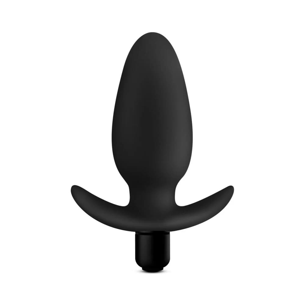 Anal Adventures Platinum Silicone Vibrating Saddle Plug Black thumbnail