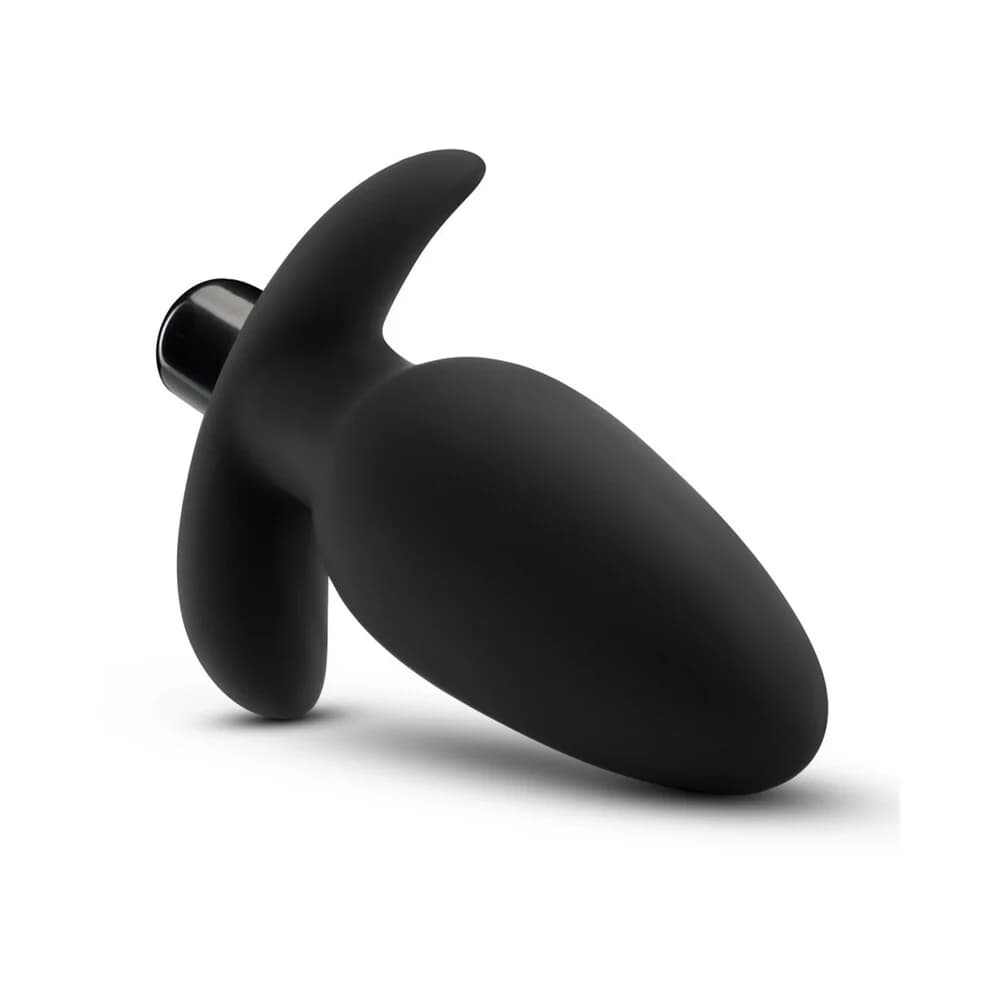 Anal Adventures Platinum Silicone Vibrating Saddle Plug Black thumbnail