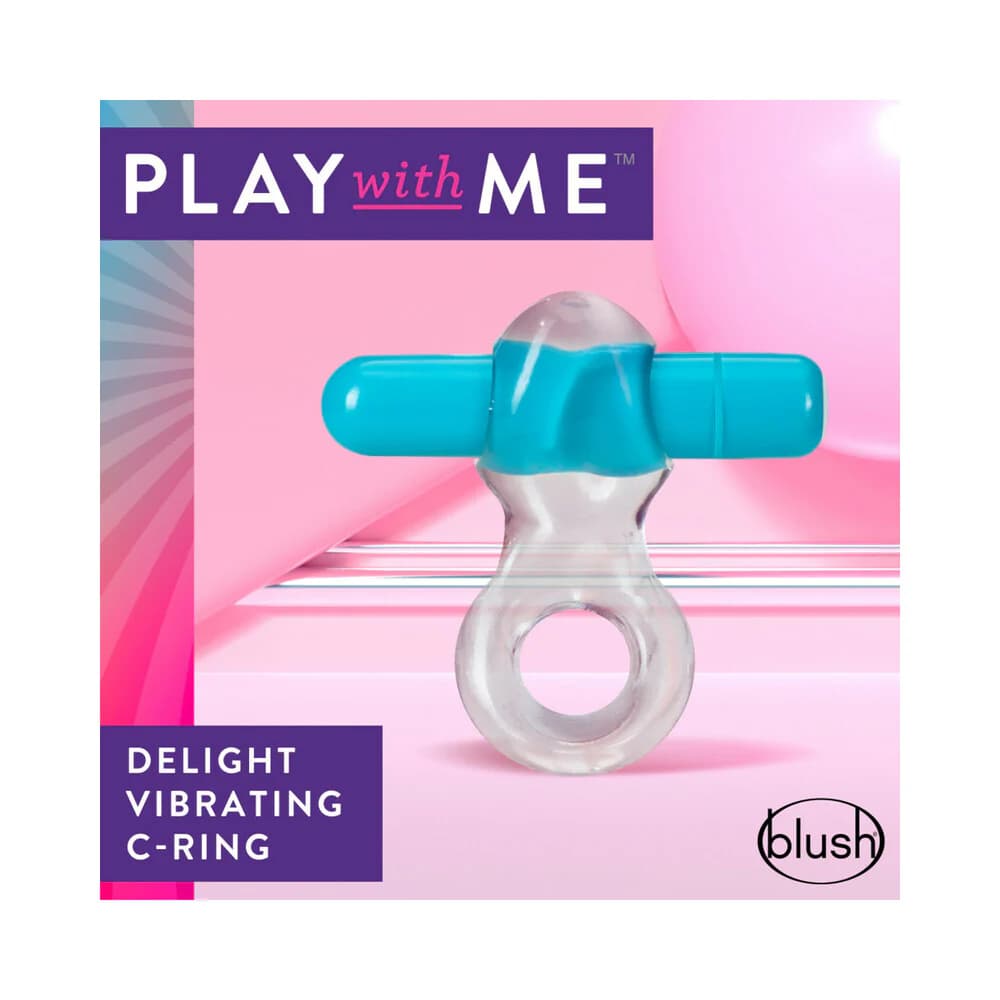 Play with Me Delight Vibrating C-Ring Blue thumbnail