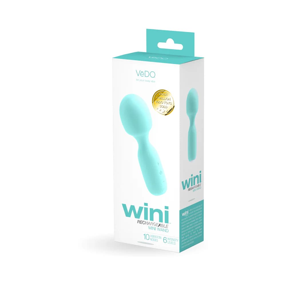Vedo Wini Rechargeable Mini Wand Tease Me Turquoise thumbnail 5