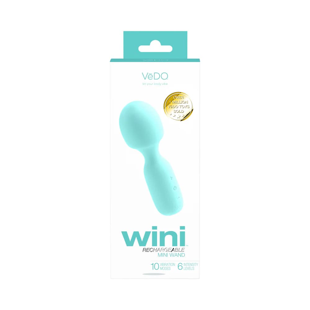 Vedo Wini Rechargeable Mini Wand Tease Me Turquoise thumbnail 6
