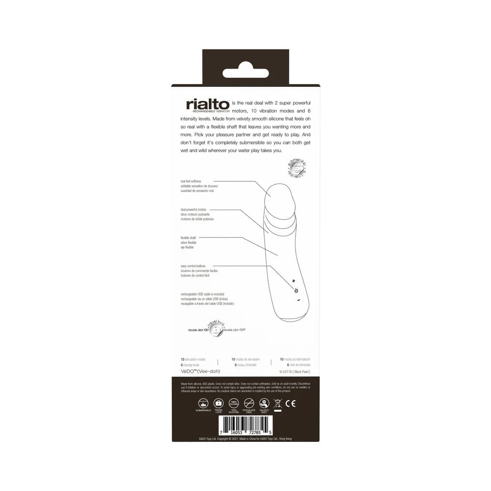 Vedo Rialto Rechargeable Vibe Black Pearl thumbnail 8