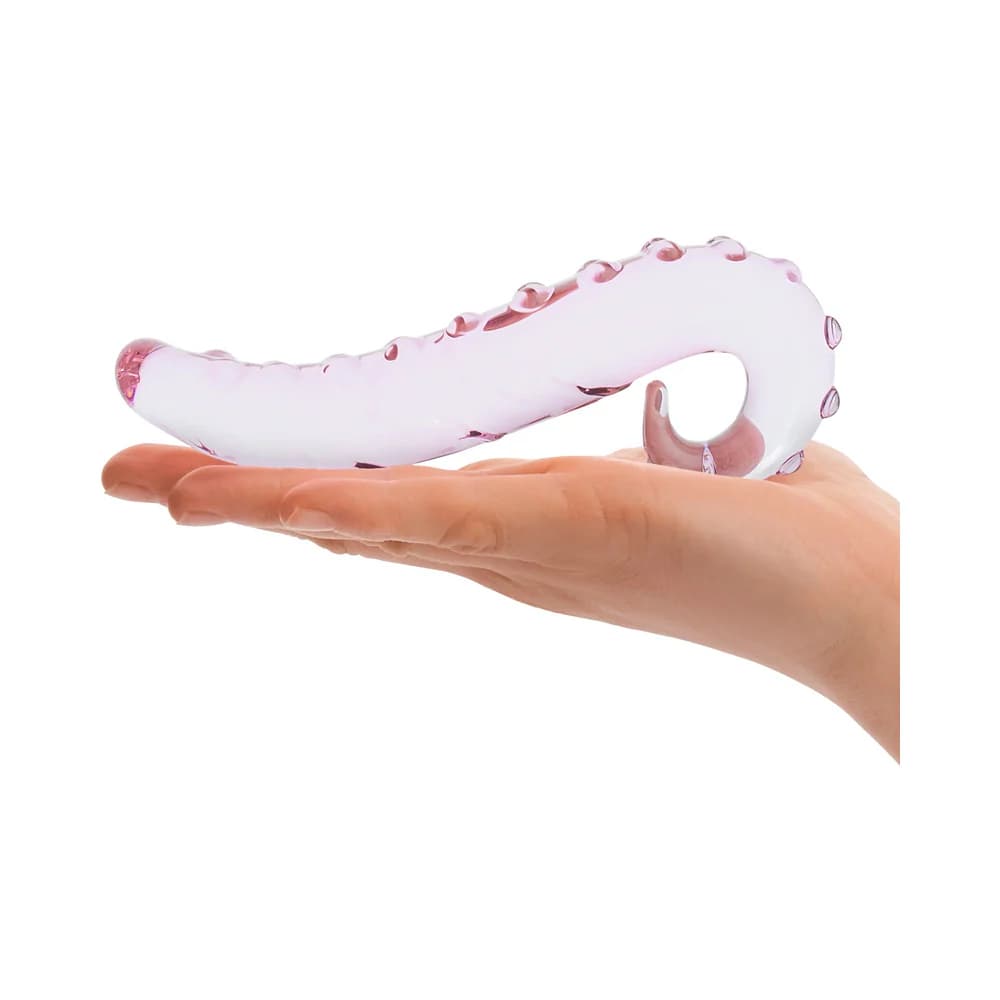 Glas 6 in. Lick-It Glass Dildo Pink thumbnail 5
