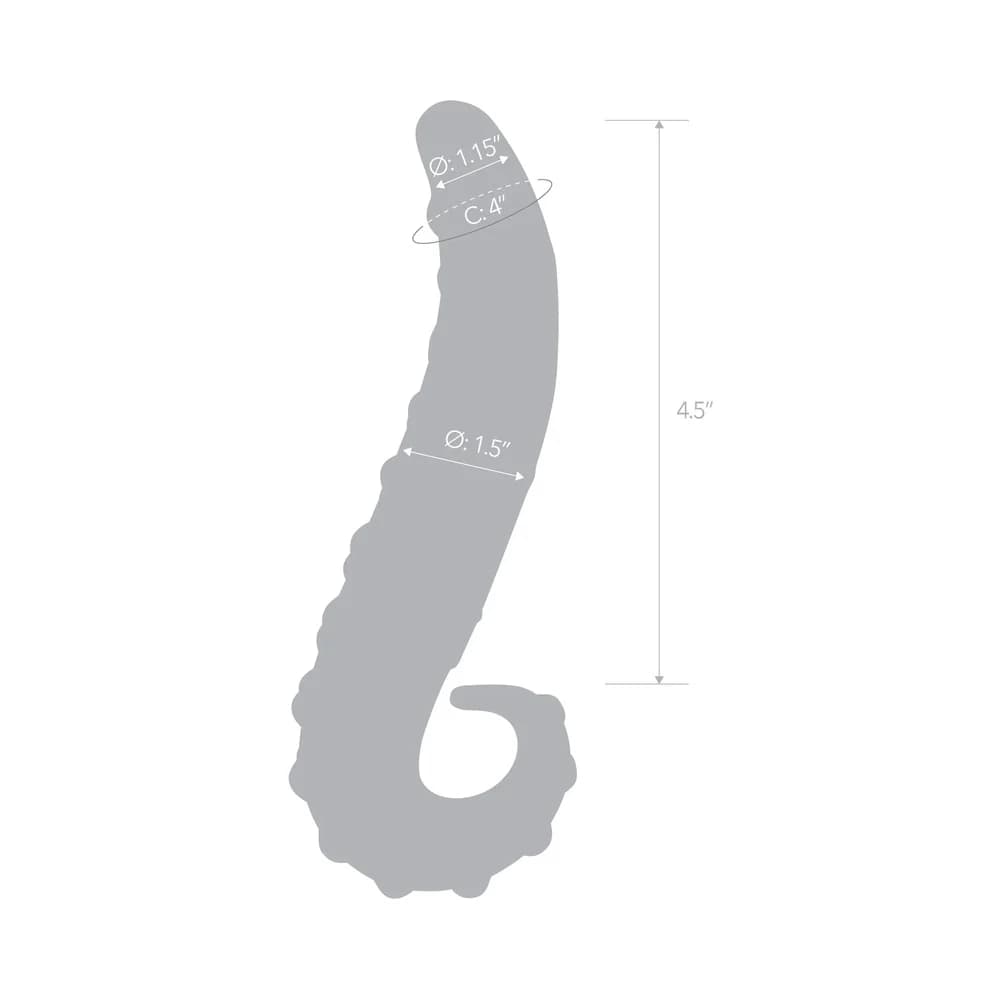 Glas 6 in. Lick-It Glass Dildo Pink thumbnail 7