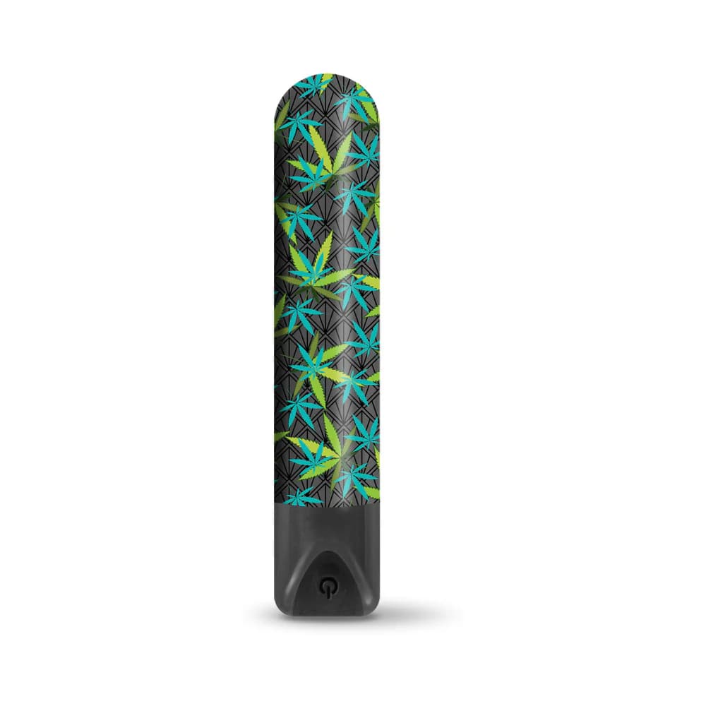 Prints Charming Buzzed Rechargeable 3.5" Bullet - Canna Queen - Black thumbnail