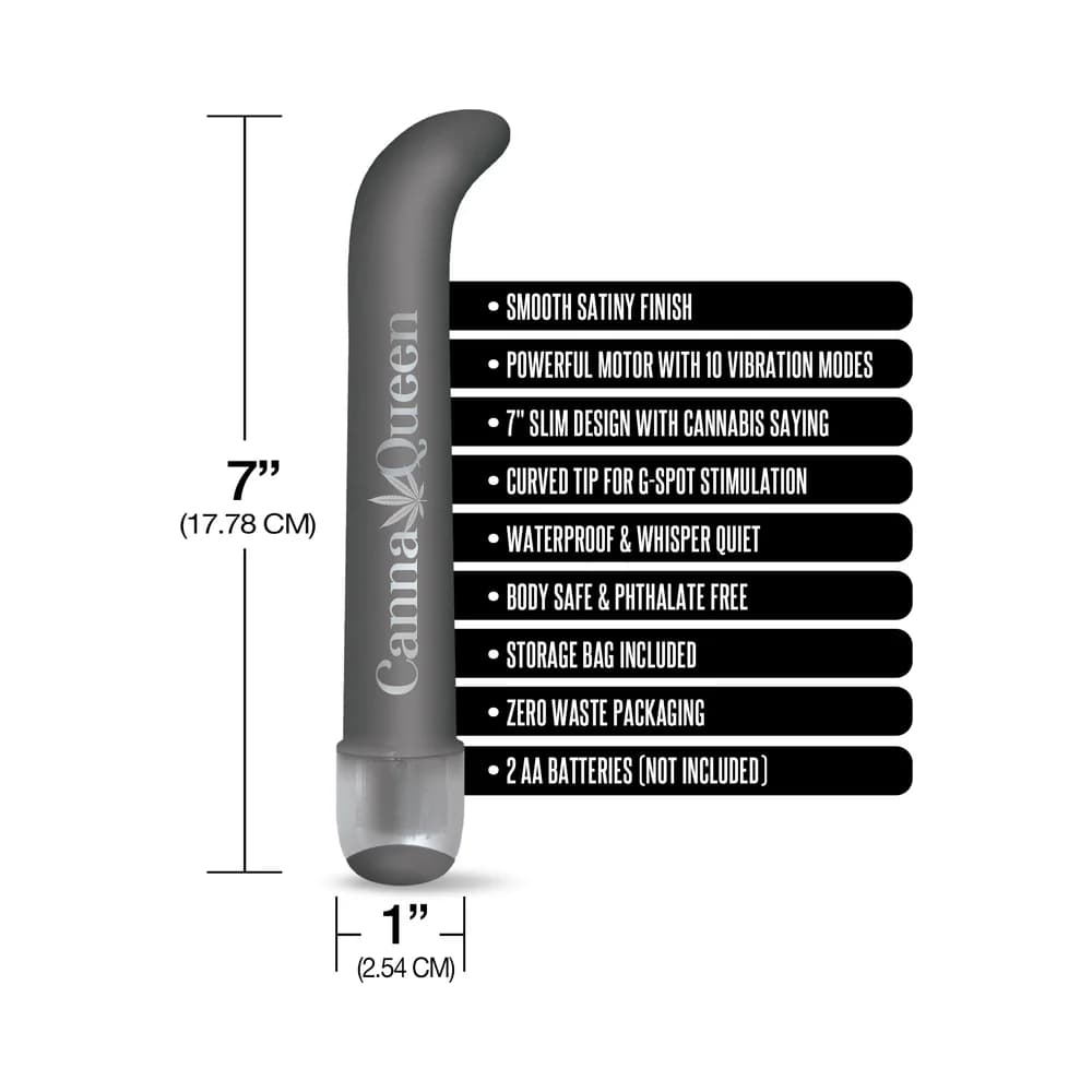Prints Charming Buzzed 7" G-Spot Vibe - Canna Queen - Gray thumbnail