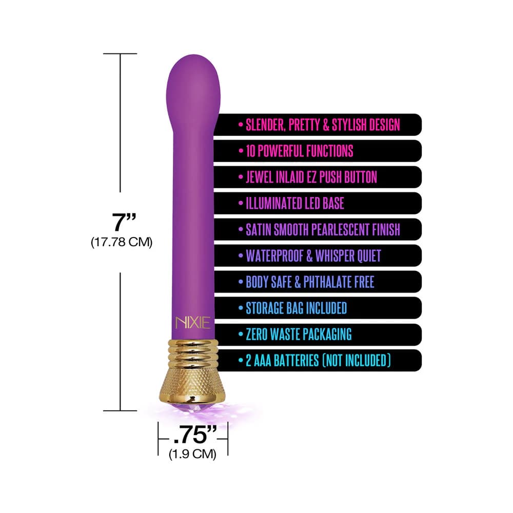Nixie Mystic Wave Satin Bulb Vibe - Amethyst thumbnail