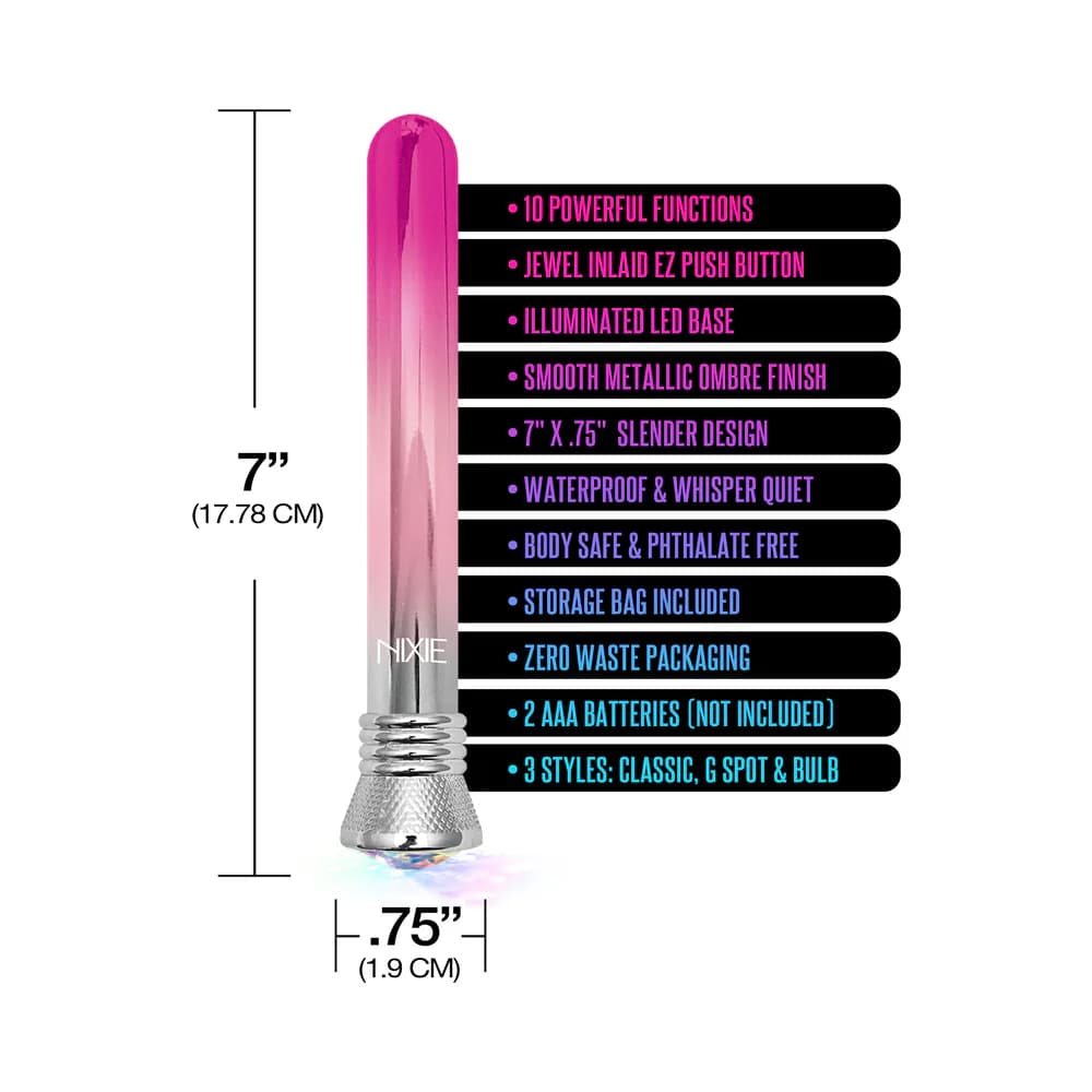 Nixie 10-Function Waterproof Classic Vibe - Pink Ombre Glow thumbnail