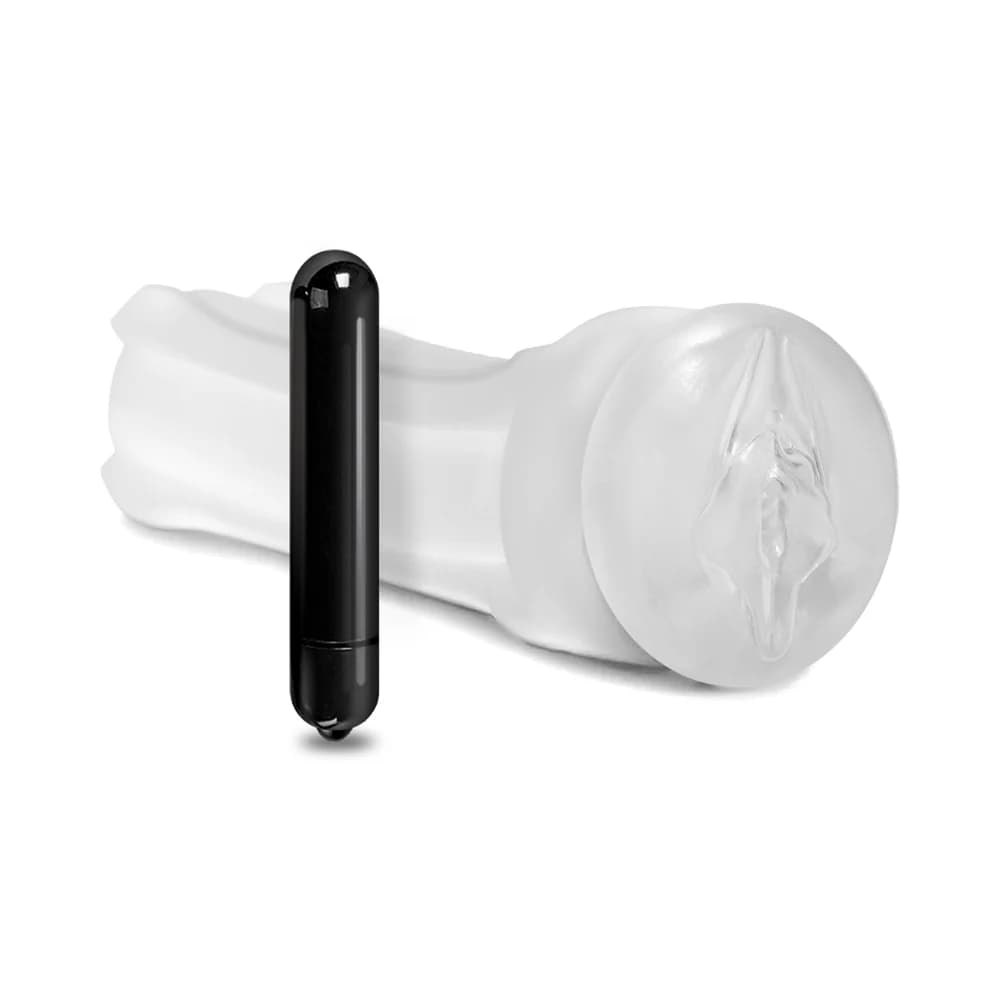 Happy Ending Self-Lubricating, Vibrating Shower Stroker - Pussy thumbnail