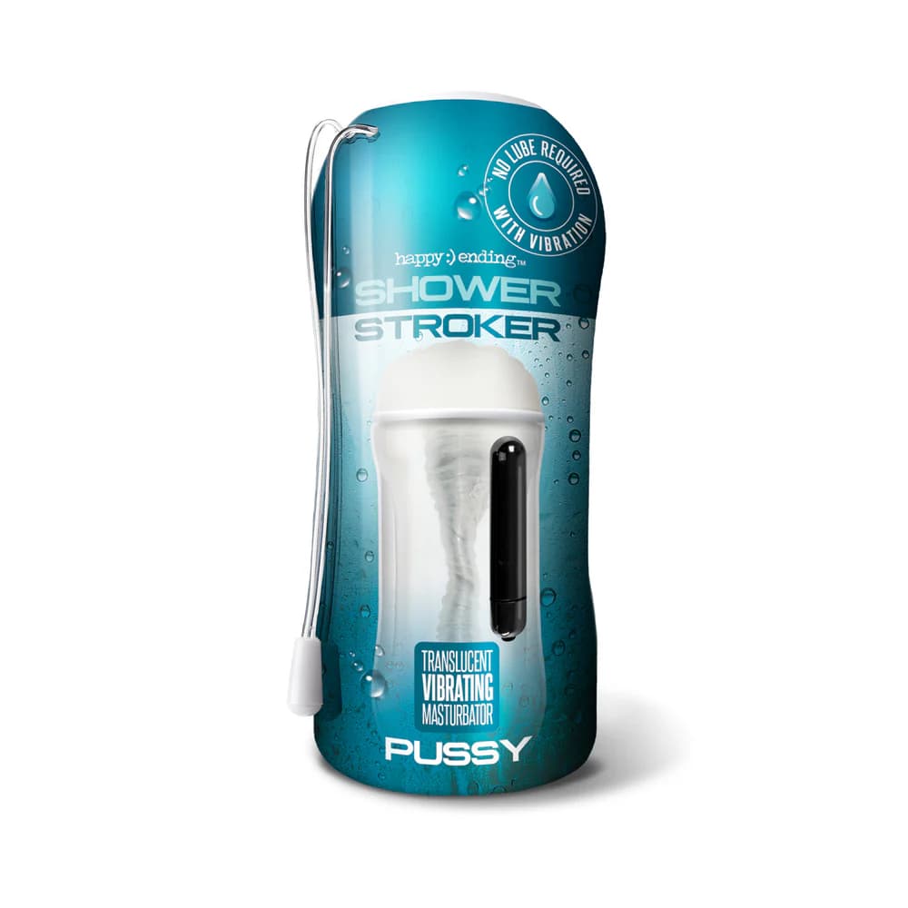 Happy Ending Self-Lubricating, Vibrating Shower Stroker - Pussy thumbnail 5