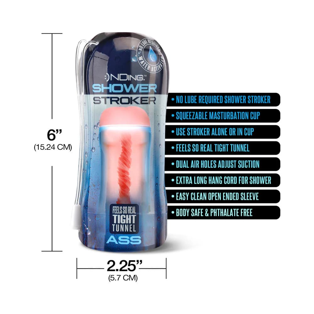 Happy Ending Self-Lubricating Shower Stroker - Ass thumbnail