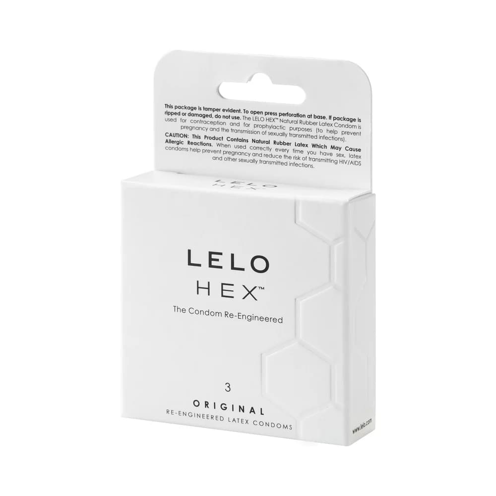LELO HEX Original Lubricated Latex Condoms 3-Pack thumbnail