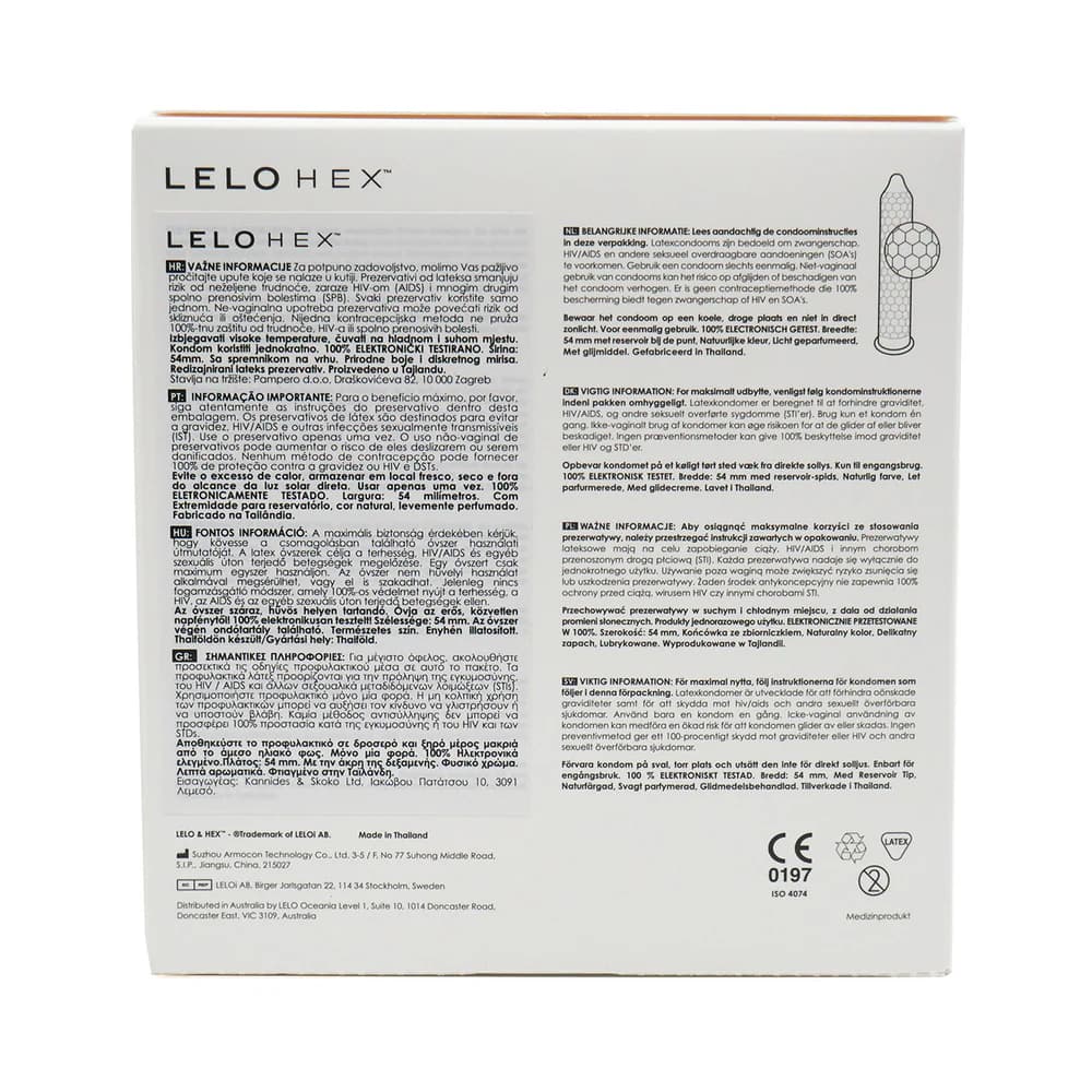 LELO HEX Original Lubricated Latex Condoms 36-Pack thumbnail