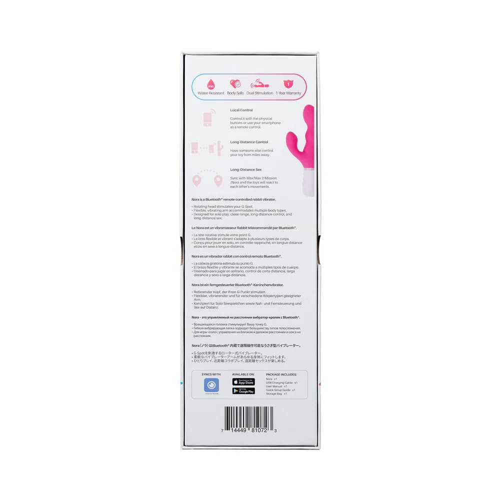 Lovense Nora Bluetooth Remote-Controlled Long-Distance Rabbit Vibrator thumbnail 7