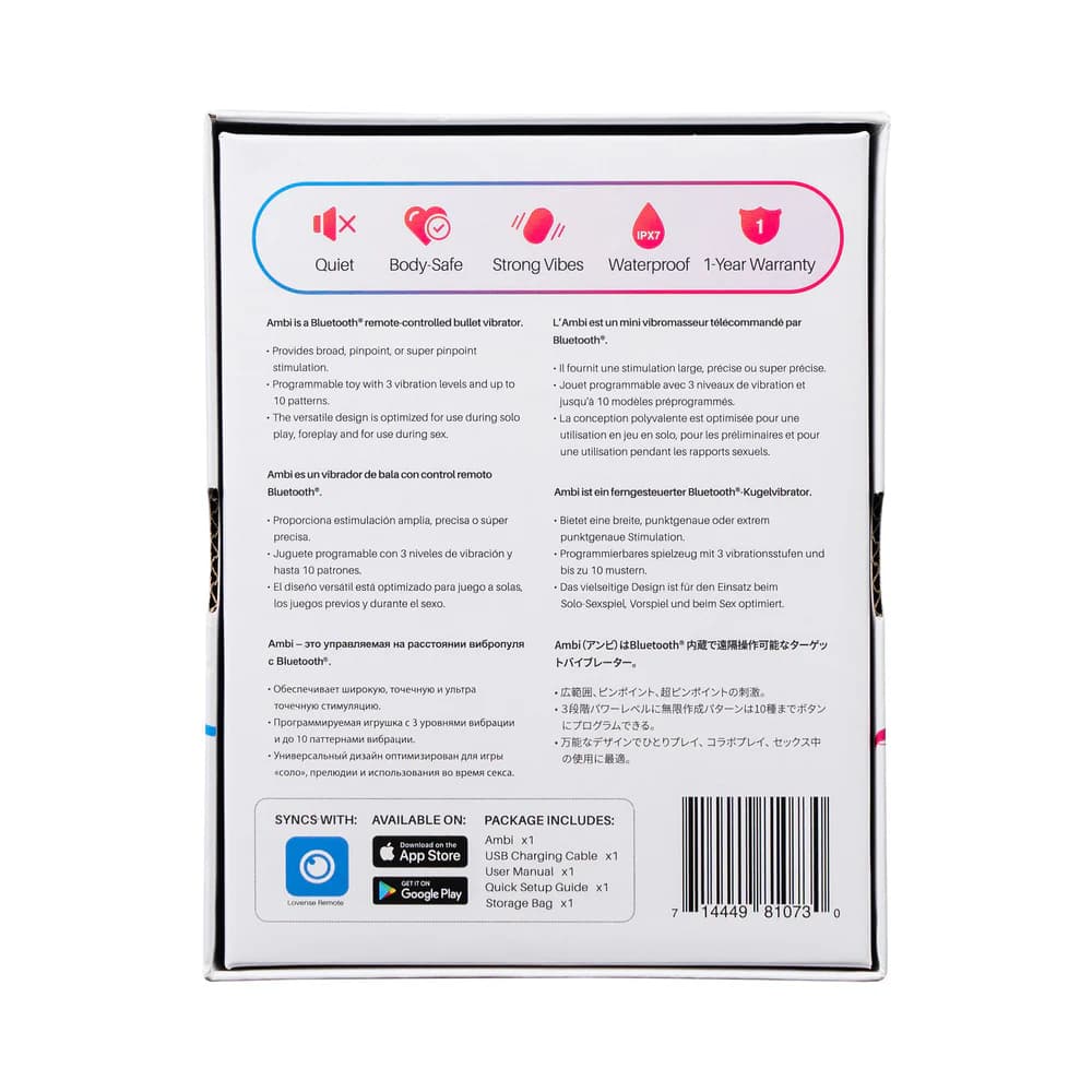 Lovense Ambi Bluetooth Programmable Bullet Vibrator thumbnail 8