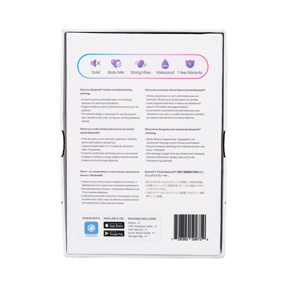 Lovense Diamo Bluetooth Remote-Controlled Vibrating Cockring thumbnail 8