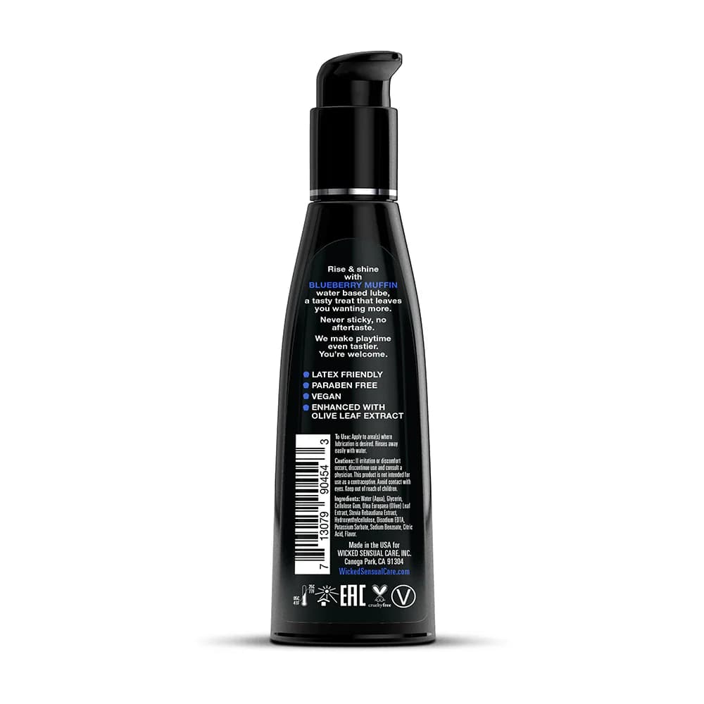 Wicked Aqua Blueberry Muffin Water-Based Lubricant 4 oz. thumbnail