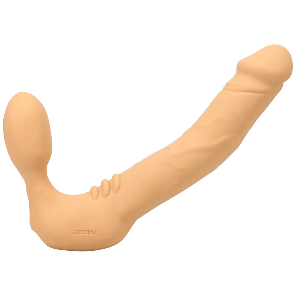 Tantus Real Strapless Vibrating Strap-On Dildo Honey thumbnail