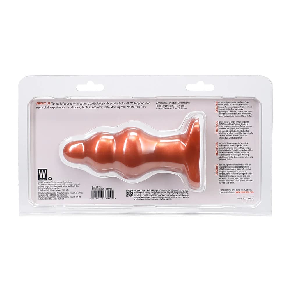 Tantus Severin Medium Super Soft Anal Plug Copper thumbnail