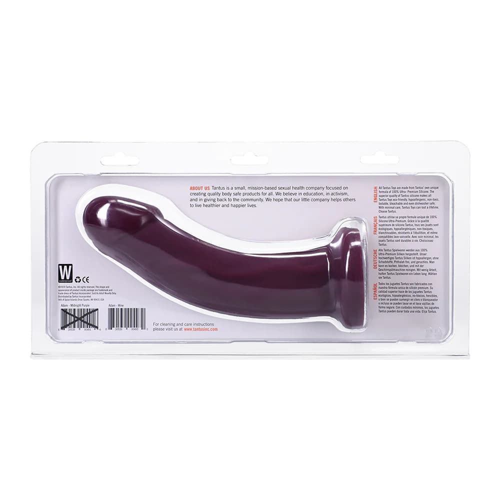 Tantus Adam Super Soft Semi-Realistic Dildo Currant thumbnail 6