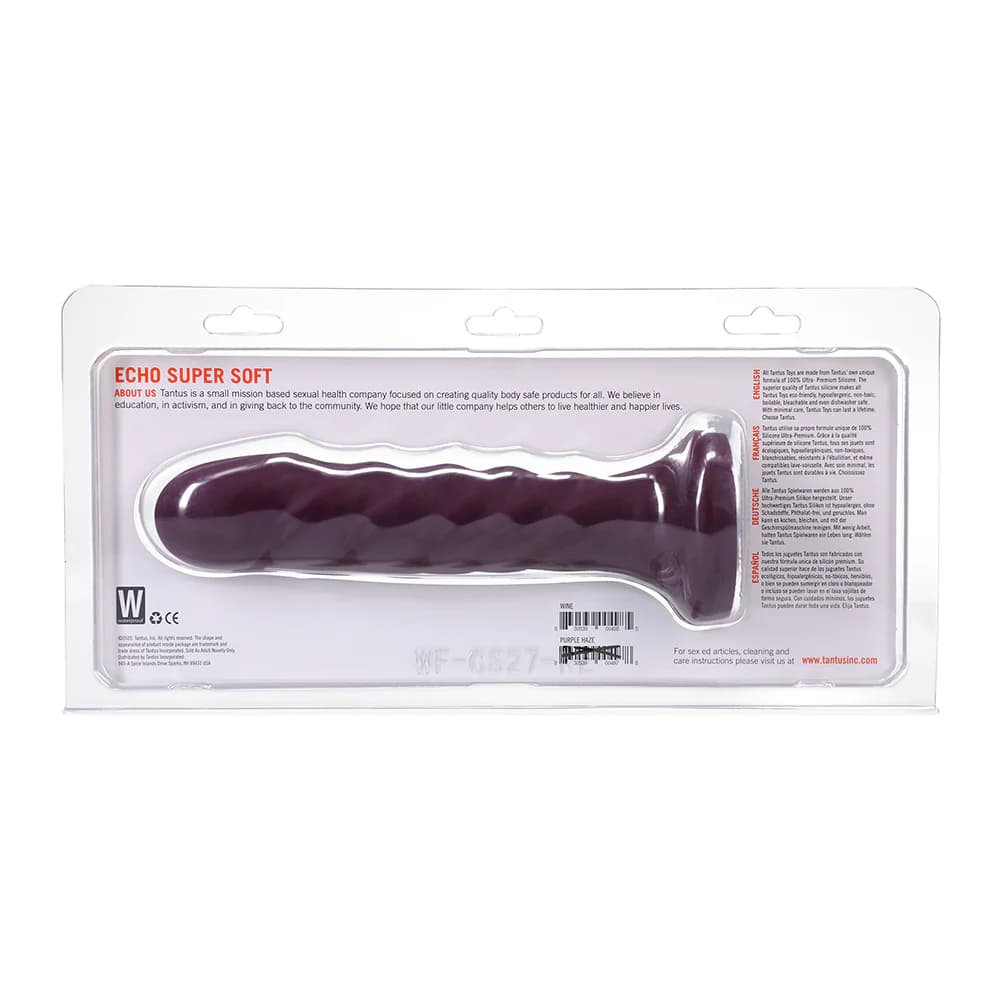Tantus Echo Super Soft Dildo Currant thumbnail 7