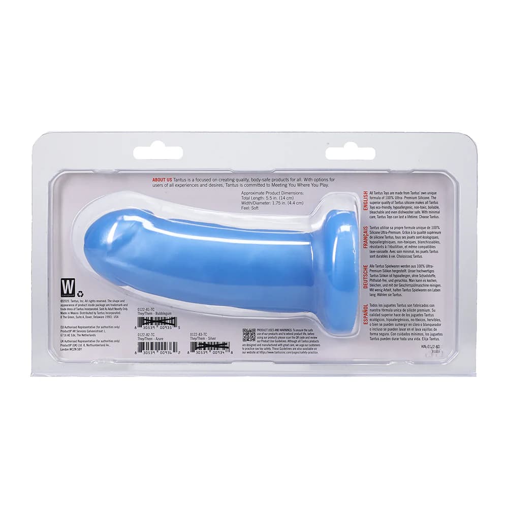 Tantus They/Them Super Soft Dildo Azure thumbnail 6