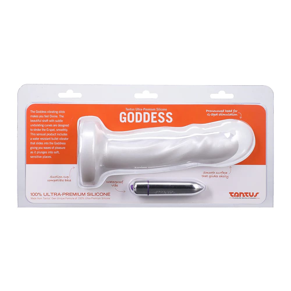 Tantus Goddess Vibrating 6.25 in. Dildo Pearl