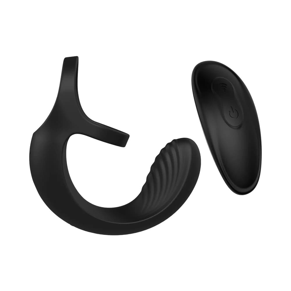 Zero Tolerance Vibrating Ball Cradle Rechargeable Remote-Controlled Silicone Cockring Black thumbnail 2