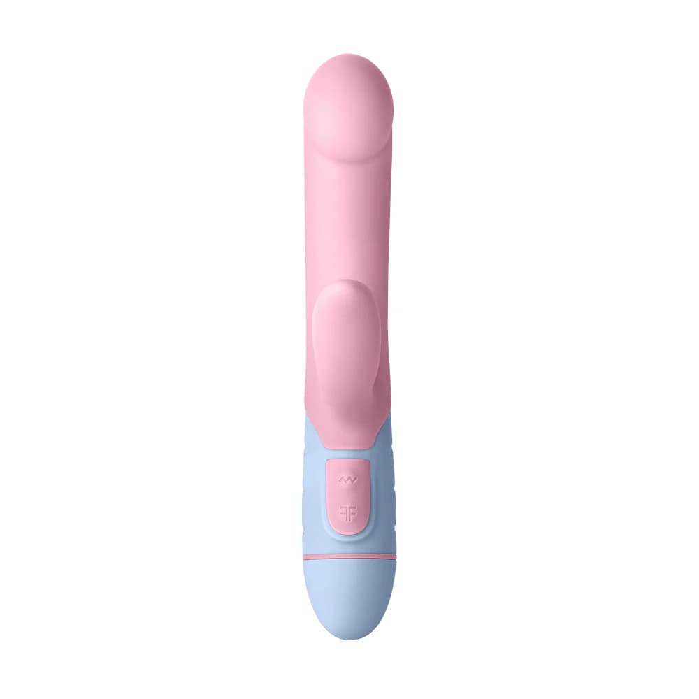 FemmeFunn FFIX Rabbit Waterproof Silicone Dual Stimulation G-Spot Vibrator Light Pink thumbnail