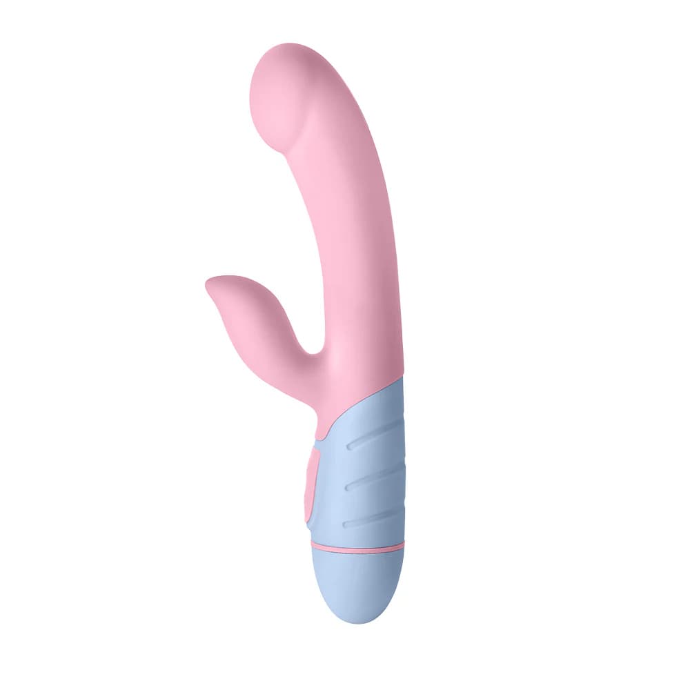 FemmeFunn FFIX Rabbit Waterproof Silicone Dual Stimulation G-Spot Vibrator Light Pink thumbnail