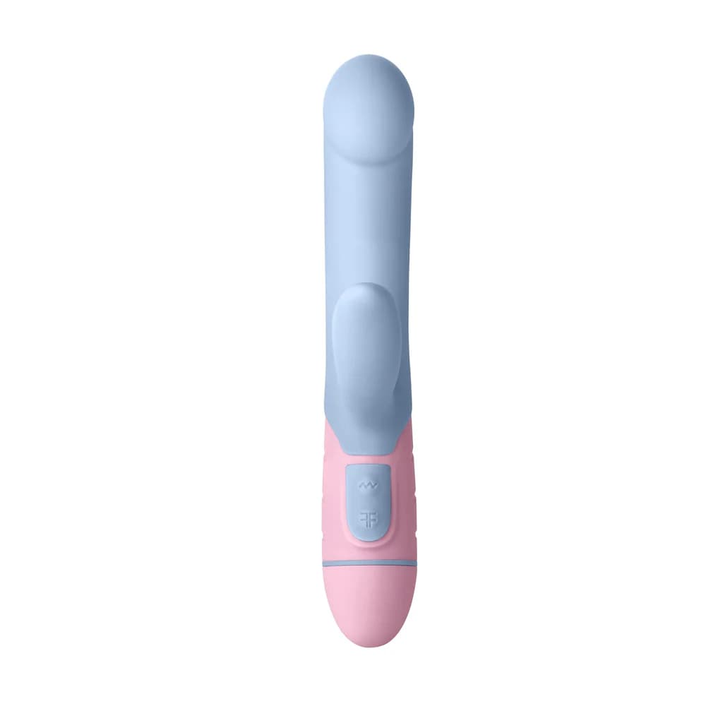 FemmeFunn FFIX Rabbit Waterproof Silicone Dual Stimulation G-Spot Vibrator Light Blue thumbnail