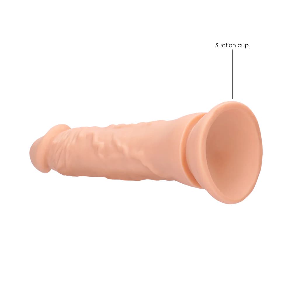 RealRock Realistic 9 in. Dildo With Suction Cup Beige thumbnail 7