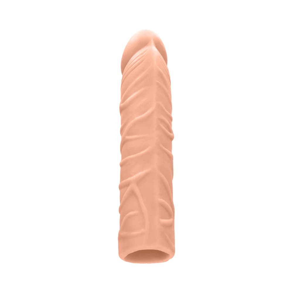 RealRock Realistic Veiny 7 in. Penis Sleeve Extender Beige thumbnail