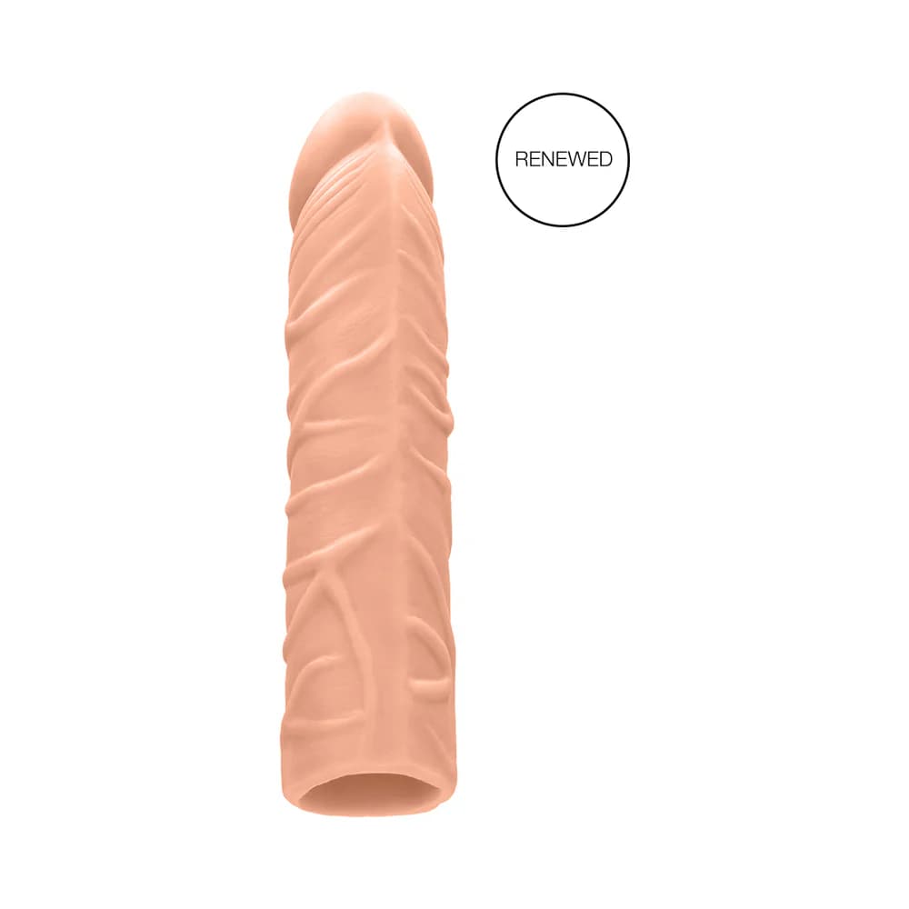 RealRock Realistic Veiny 7 in. Penis Sleeve Extender Beige thumbnail 7