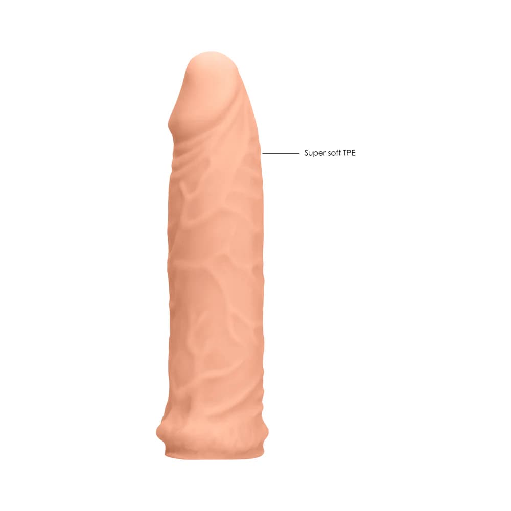 RealRock Realistic 6 in. Penis Sleeve Extender Beige thumbnail 8