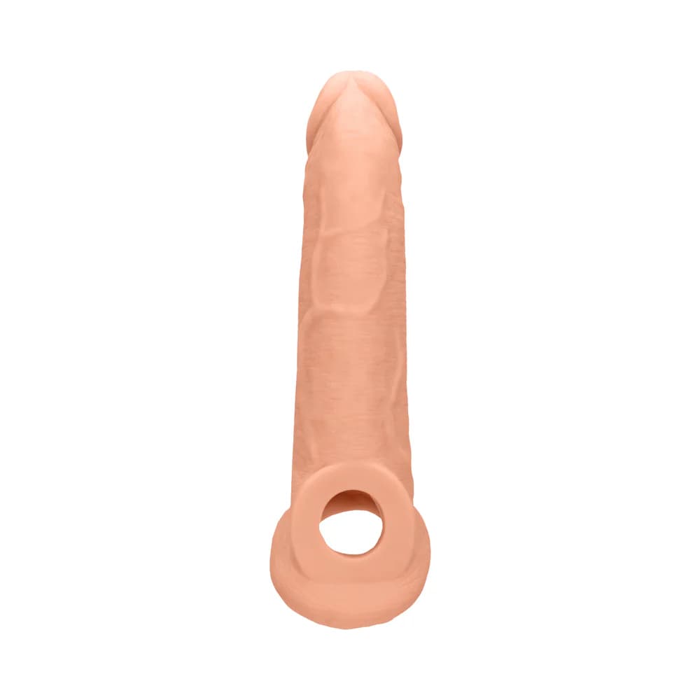 RealRock Realistic 9 in. Penis Sleeve Extender Sling Beige thumbnail