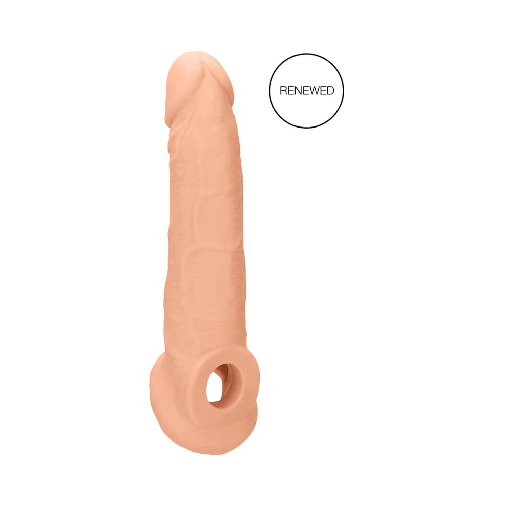 RealRock Realistic 9 in. Penis Sleeve Extender Sling Beige thumbnail 7
