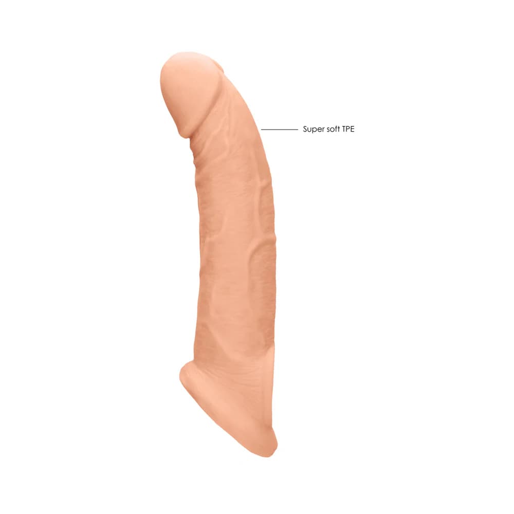RealRock Realistic 9 in. Penis Sleeve Extender Sling Beige thumbnail 8