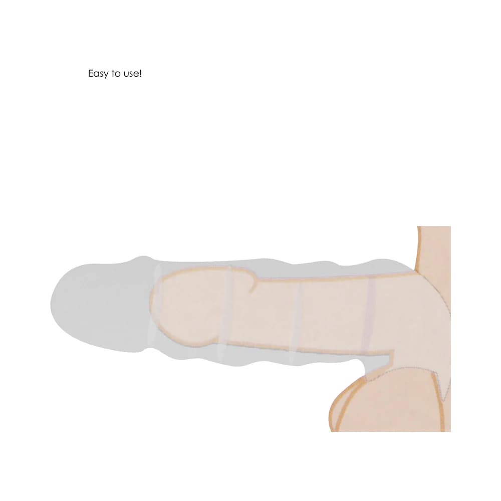 RealRock Realistic 9 in. Penis Sleeve Extender Sling Beige thumbnail 10