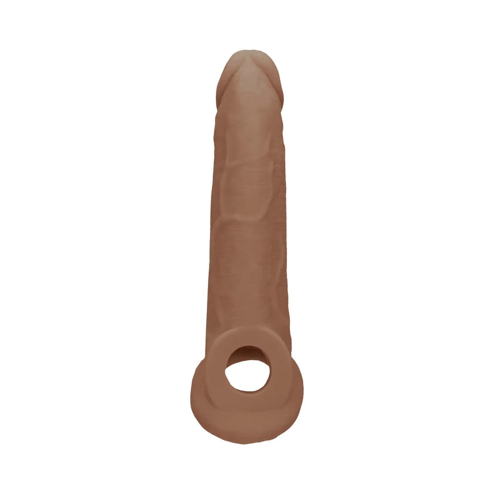 RealRock Realistic 9 in. Penis Sleeve Extender Sling Tan thumbnail
