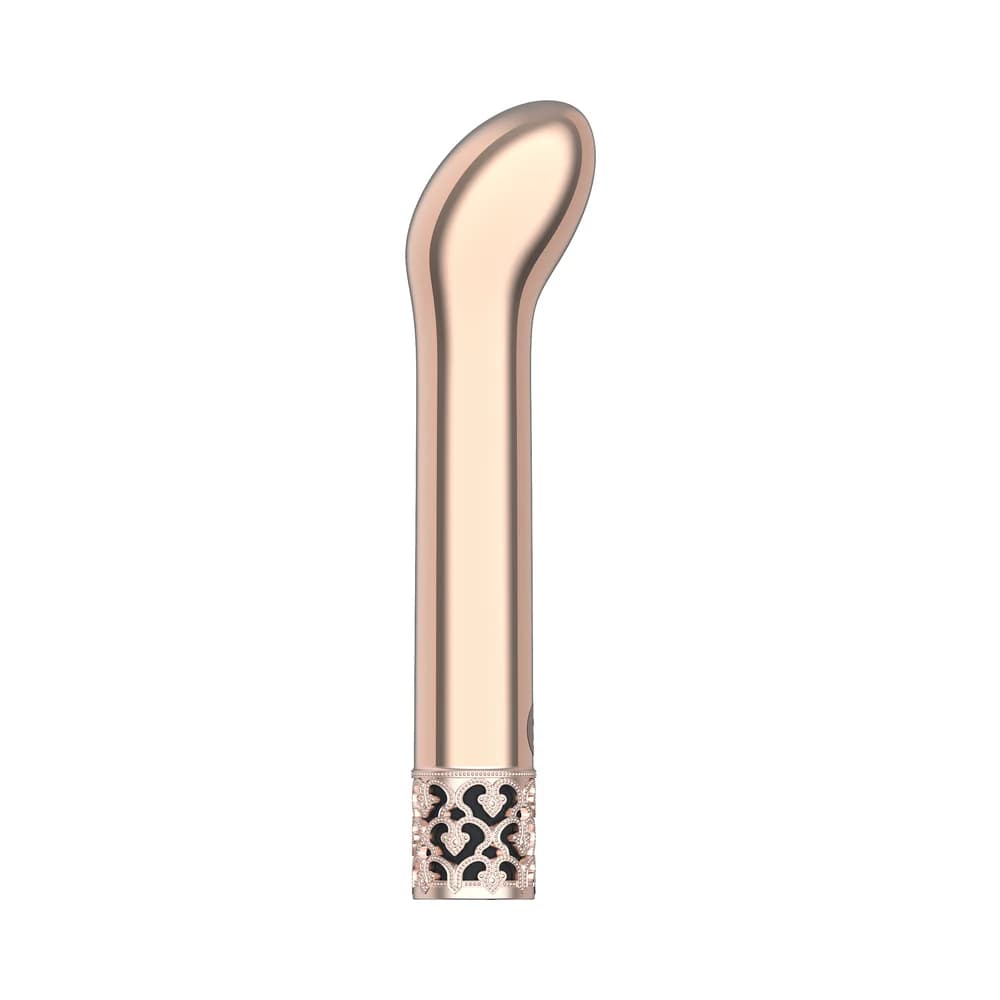 Royal Gems Jewel Rechargeable Curved ABS Bullet Vibrator Rose Gold thumbnail