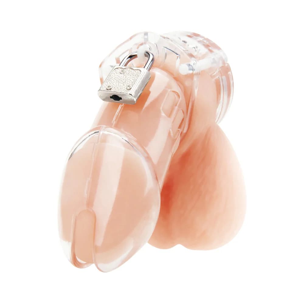 Blue Line Acrylic See-Thru Chastity Cock Cage Clear thumbnail